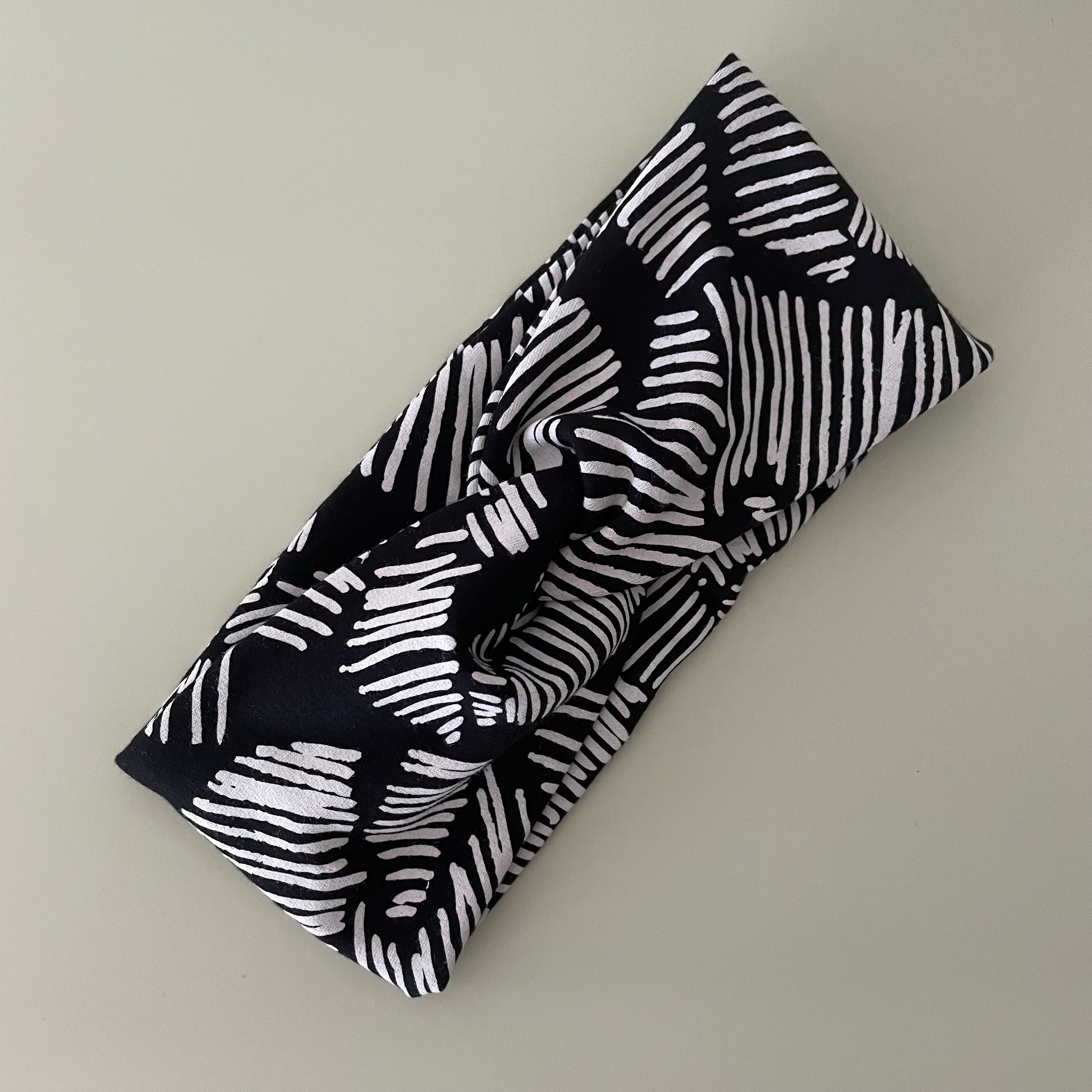 Knotenstirnband White Stripes