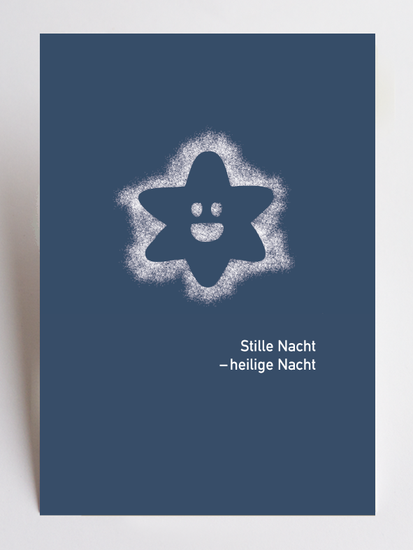 guetzli stern stille nacht mit heilige nacht typo