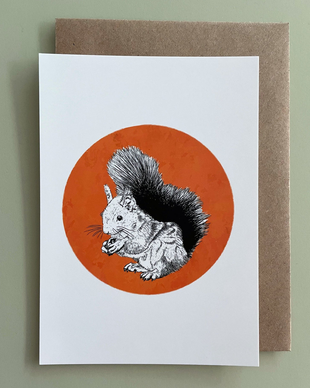 karte eichhörnchen, illustriert