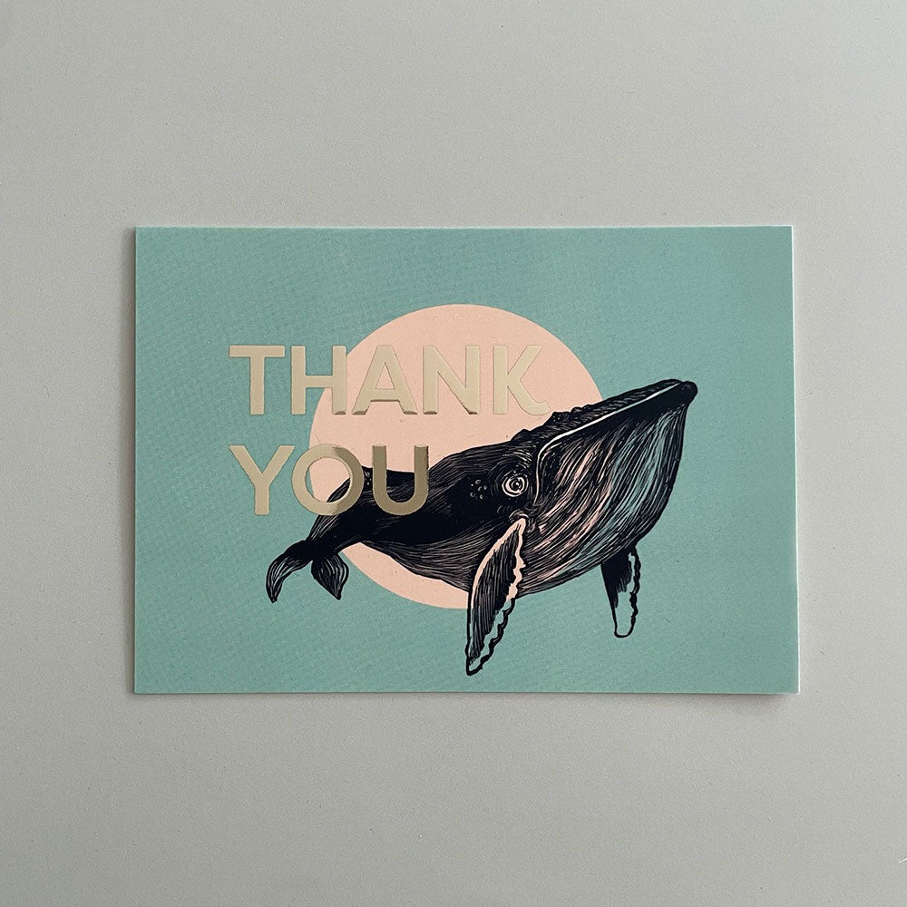 Dankeskarte Golden Whale