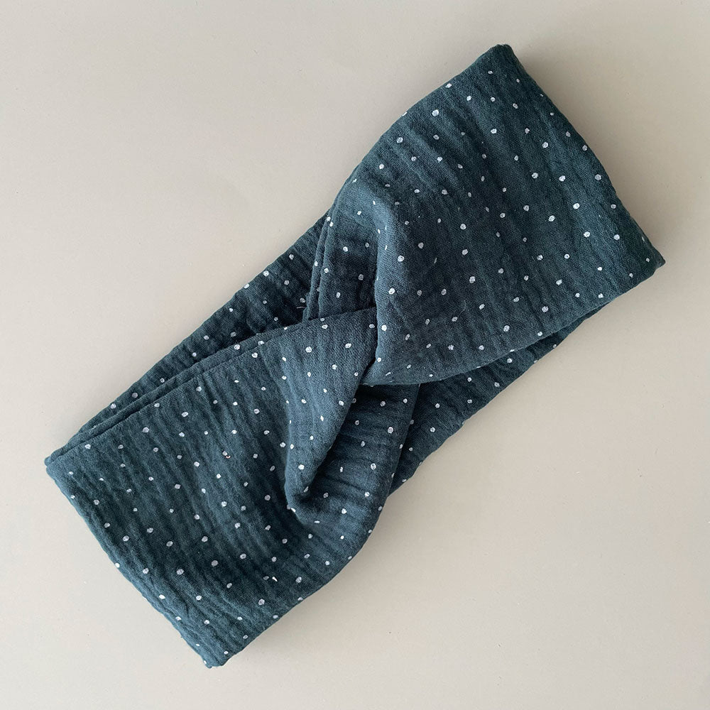 Knotenstirnband Shine Pine Green