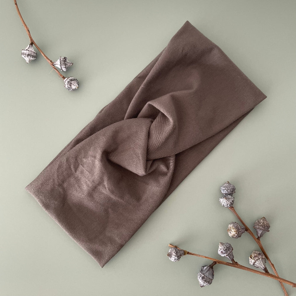 knotenstirnband olive jersey handmade studio umaer