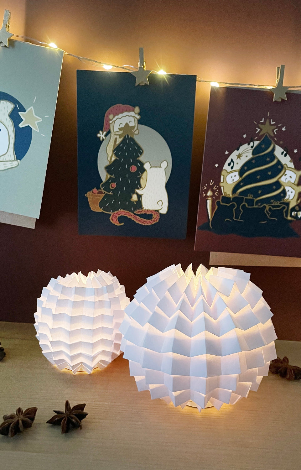 postkarte christmas preparations studio umaer 2