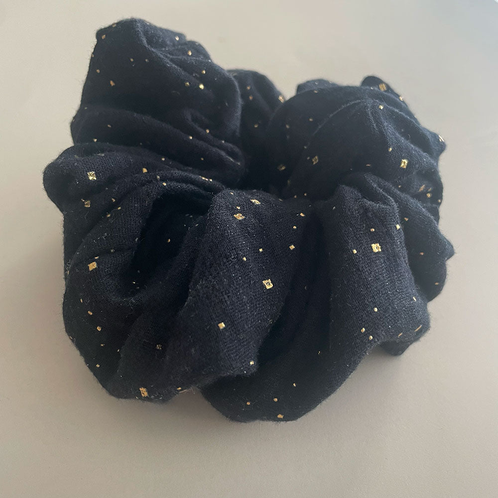 Scrunchie Jumbo Black Gold