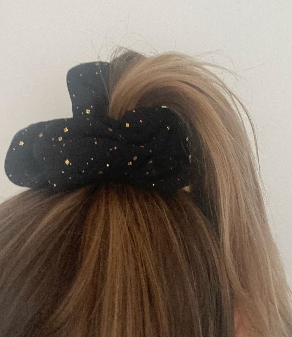 Scrunchie Jumbo Black Gold