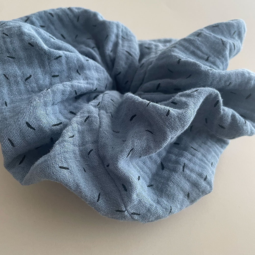 Scrunchie Jumbo Blue Sparkle