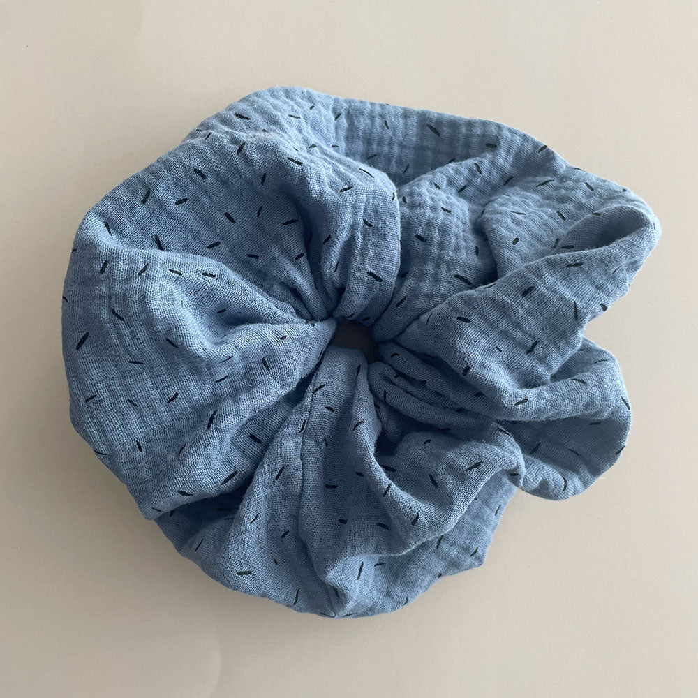 Scrunchie Jumbo Blue Sparkle