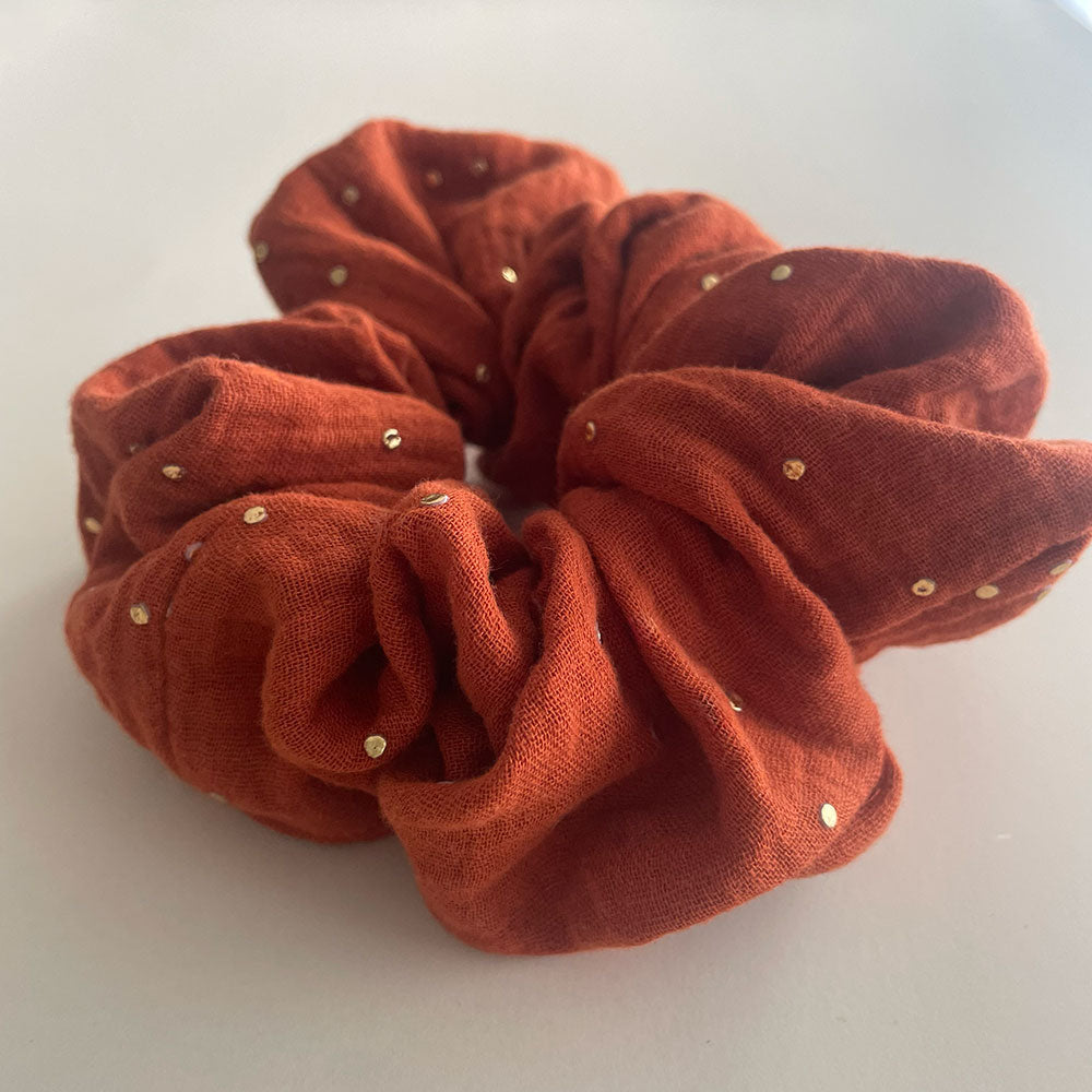 Scrunchie Jumbo Rusty Gold